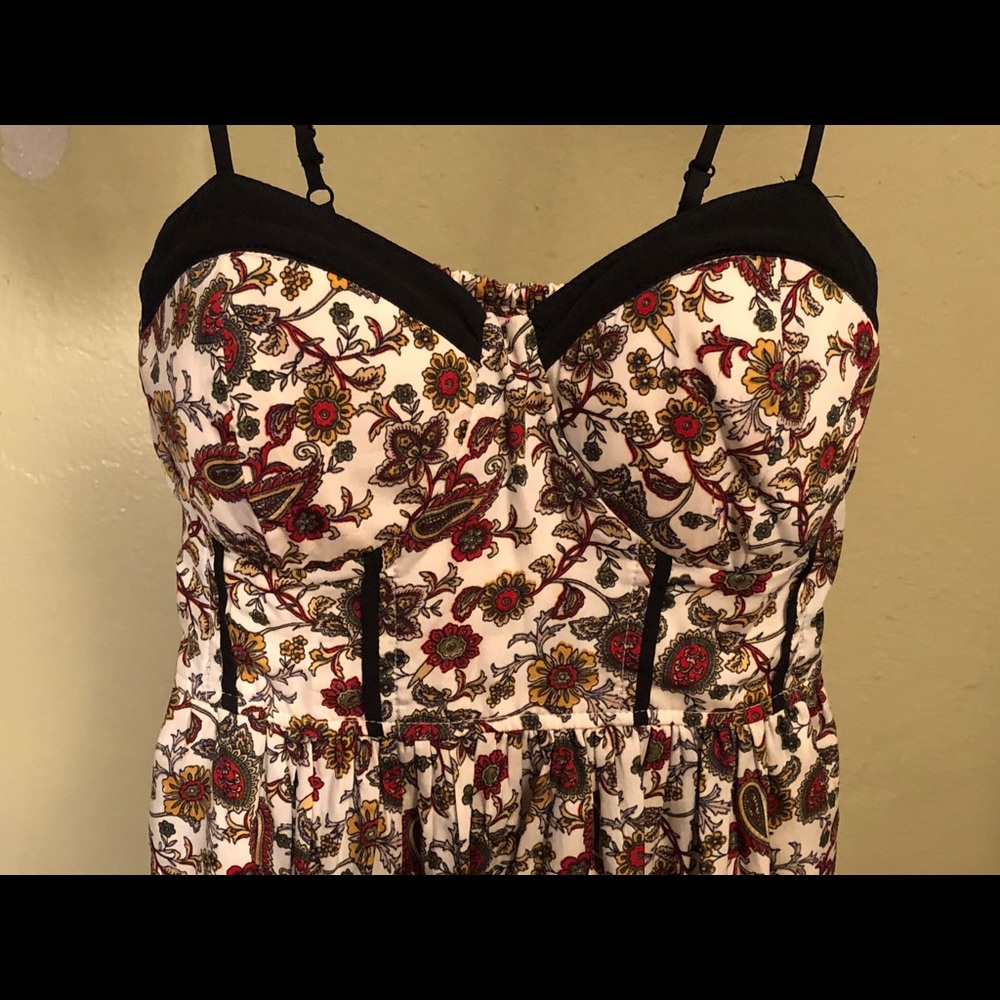 Adorable Floral Mini Dress with Spaghetti Straps
